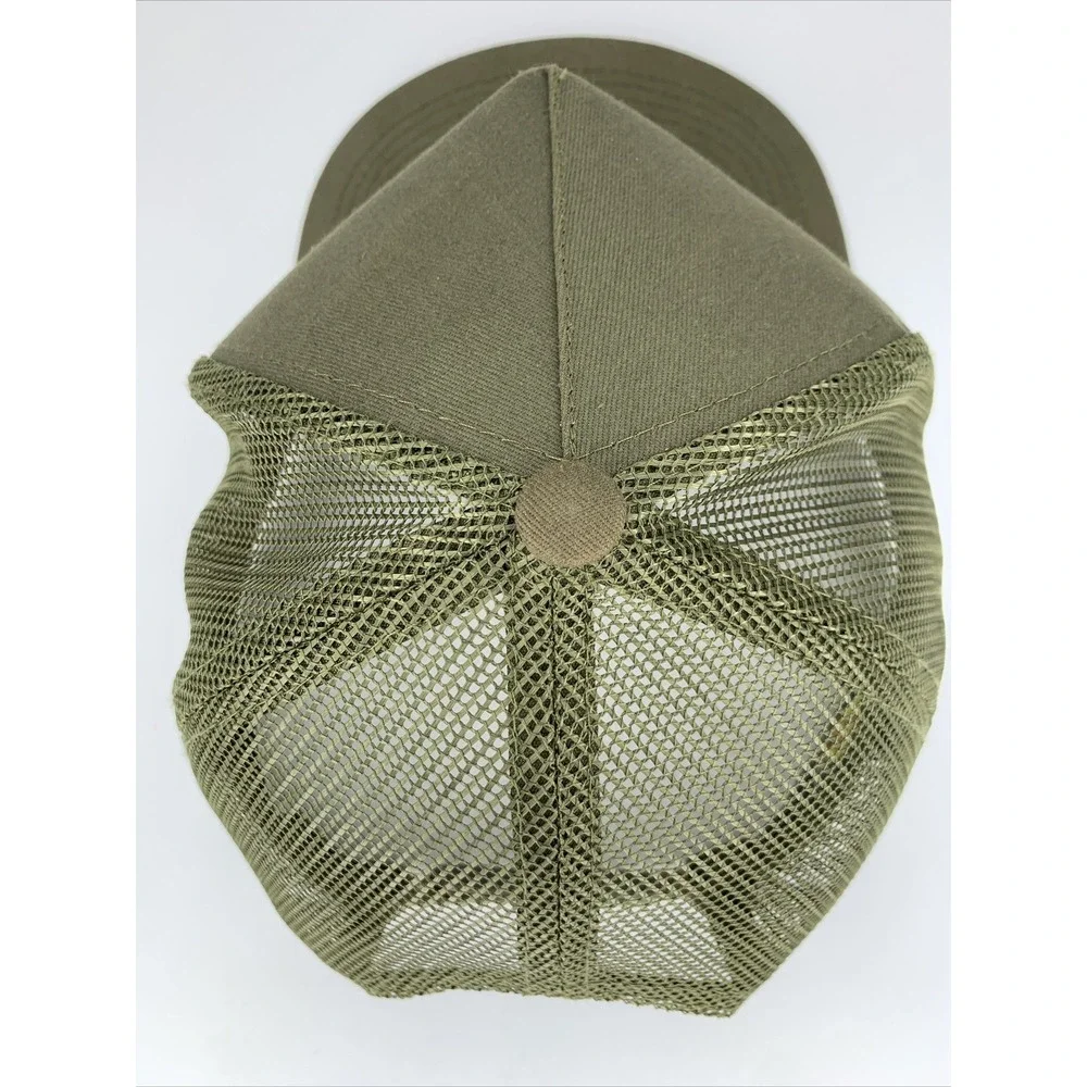 Bass Pro Shops Olive Hat Gone Fishing OSFM Adjustable Snapback Mesh Baseball Cap
